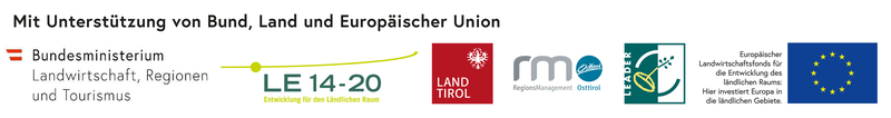 Logoleiste LEADER-Projekt „Waldspielplatz Wildpark Assling"